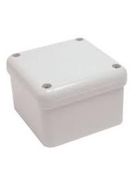 JUNCTION BOX - Weatherproof, 105x105x72mm, UV stabilised PVC material. IP56 water and dust resistant.